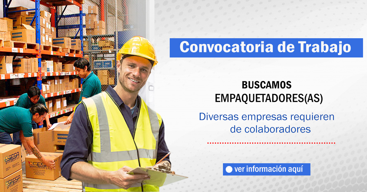 Empleos para empaquetadores para laborar en diferentes empresas.